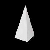 Гипсовая фигура - Пирамида (4-гранная) наглядное, пособие.